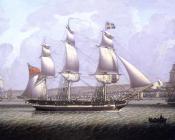 A Frigate of the Baltic Fleet off Greenock - 罗伯特·萨蒙